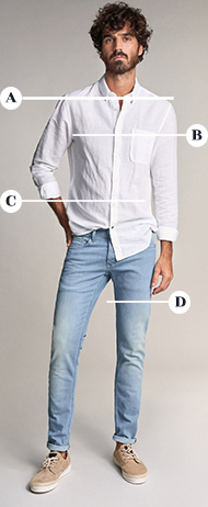 Karl loose slim Premium Blue jeans with hem | Jeans Salsa Jeans