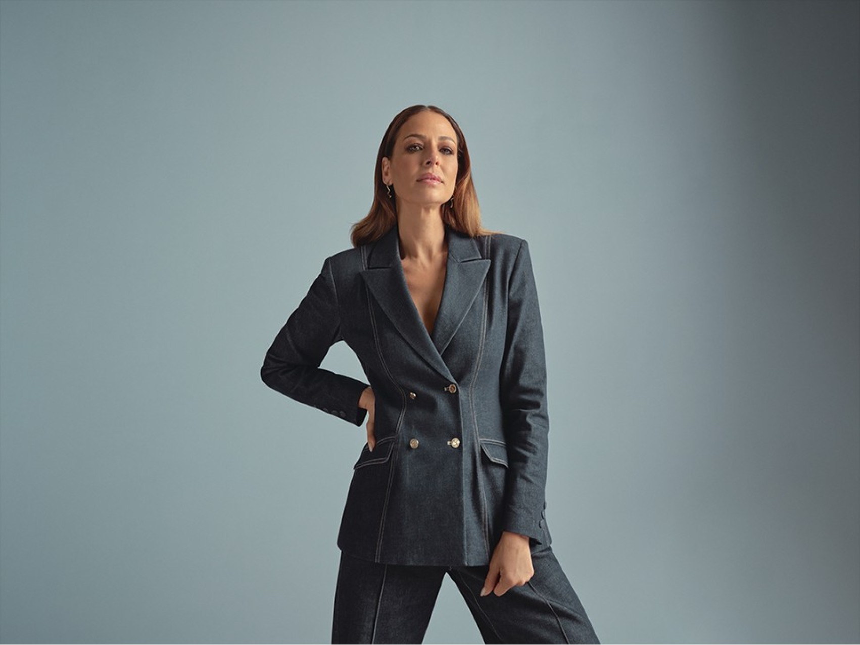 BLAZER STRUCTUR� DENIM ATELIER