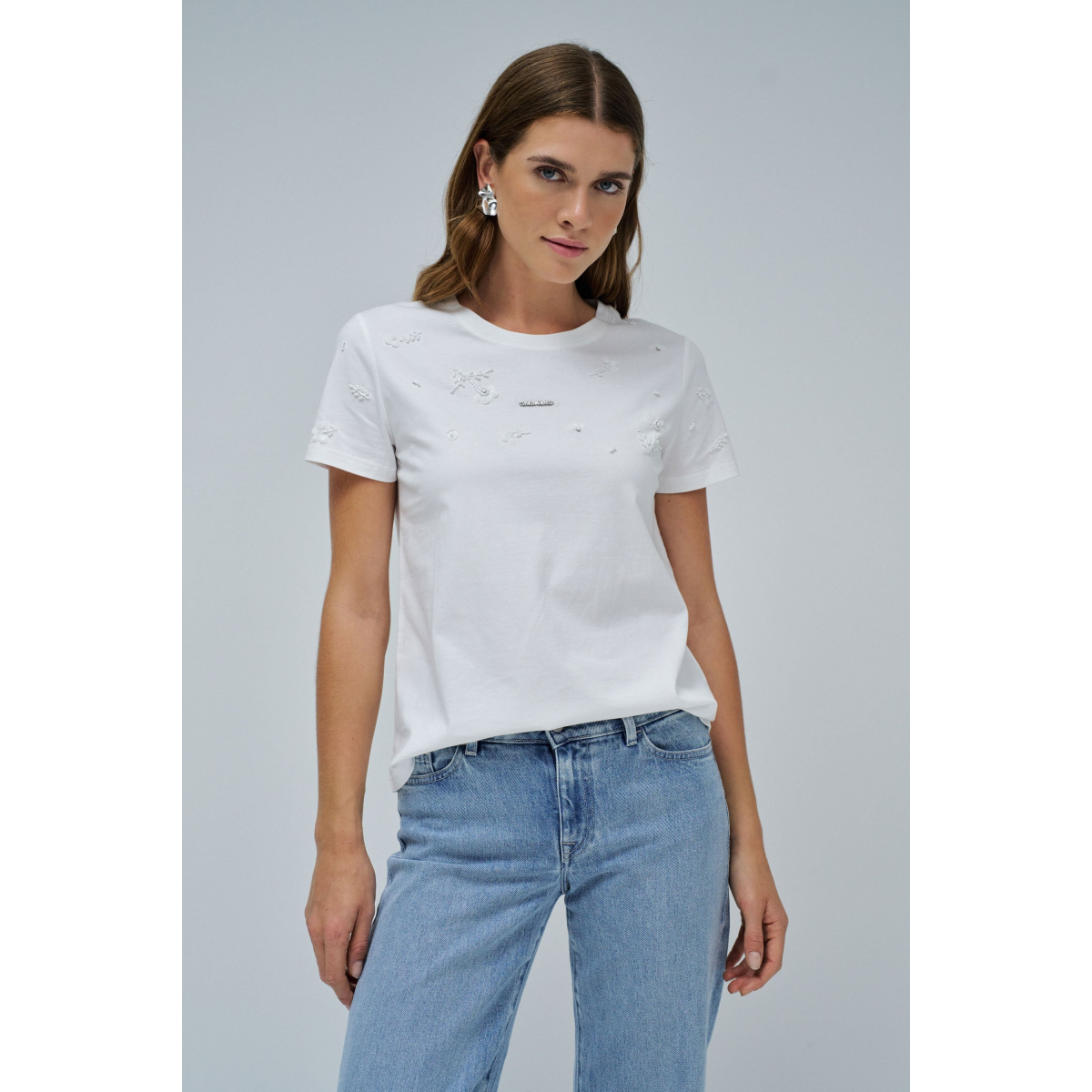 SALSA JEANS 売れ筋商品|||サルサジーンズ Tシャツ トップス レディース Tops White T-SHIRTS REGULAR - SALSA JEANS
