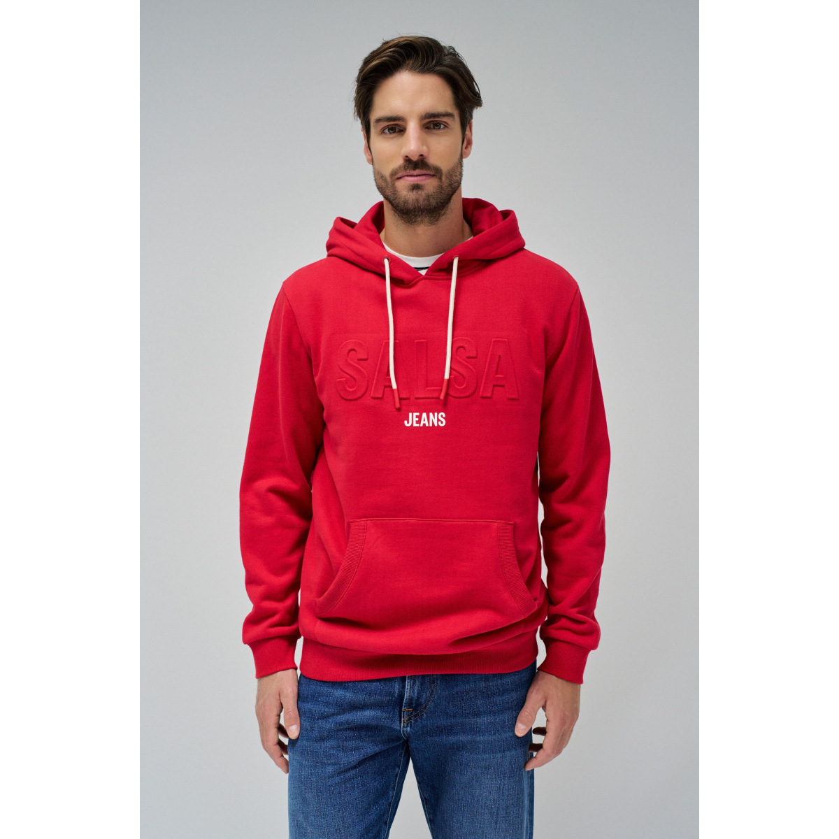 Sweat à Capuche Homme Kaki Salsa - Taille S - Coton - Neuf Avec étiquettes