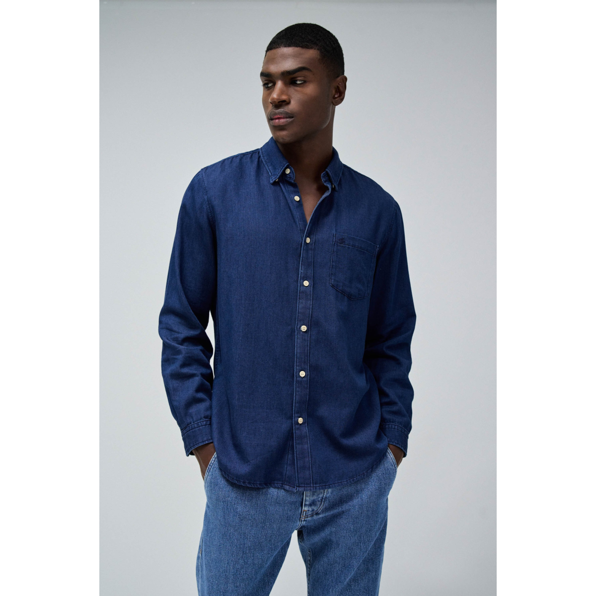 Chemise Homme Salsa réf 116703 Taille M Couleur Bleu Neuf