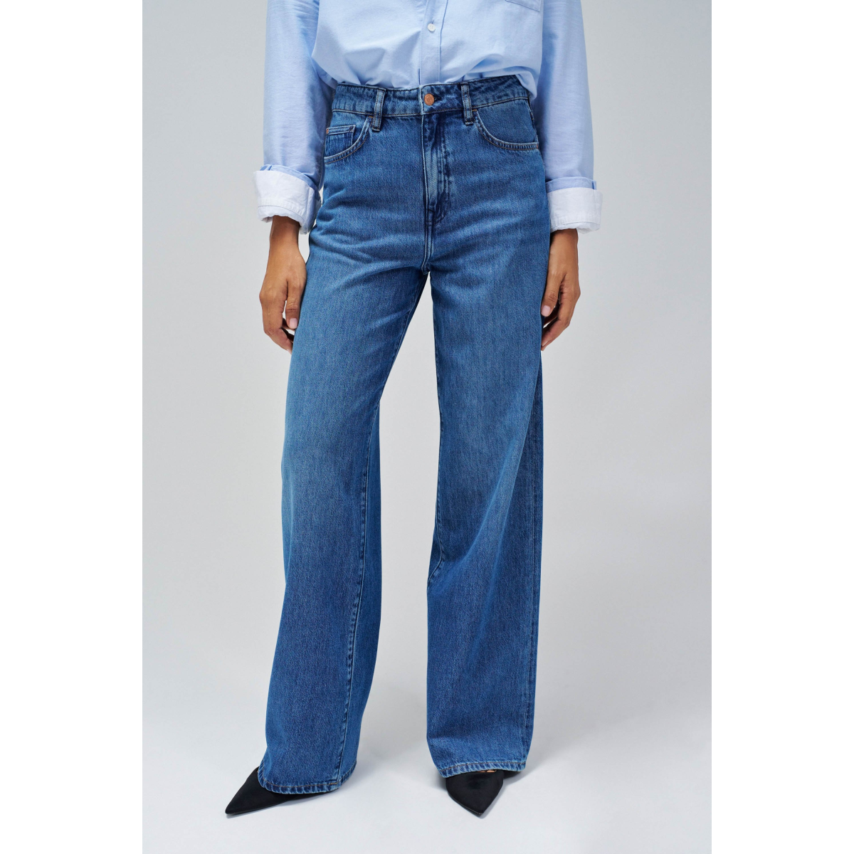 Vaquero Mujer Salsa Vaqueros Charlotte Culotte Denim Claro